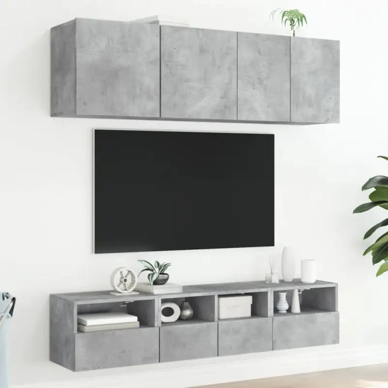 Tv-wandmeubels van bewerkt hout voor een opgeruimde woonkamer - Tv-meubels
