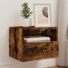 Tv-wandmeubels van bewerkt hout voor een opgeruimde woonkamer - Gerookt eiken / 2 / 40 cm - Tv-meubels