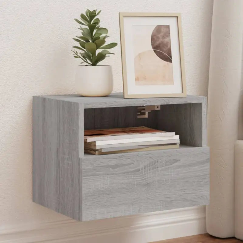 Tv-wandmeubels van bewerkt hout voor een opgeruimde woonkamer - Grijs sonoma / 1 / 40 cm - Tv-meubels