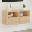 Tv-wandmeubels van bewerkt hout voor een opgeruimde woonkamer - Sonoma eiken / 1 / 60 cm - Tv-meubels