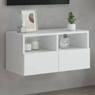 Tv-wandmeubels van bewerkt hout voor een opgeruimde woonkamer - Wit / 1 / 60 cm - Tv-meubels