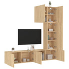 Tv-wandmeubels van bewerkt hout voor een stijlvolle en opgeruimde woonkamer - Sonoma eiken / 1 - Tv-meubels