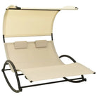 Tweepersoons Schommel Lounge Chair voor Buitengebruik - Crème / 1 - Ligstoelen