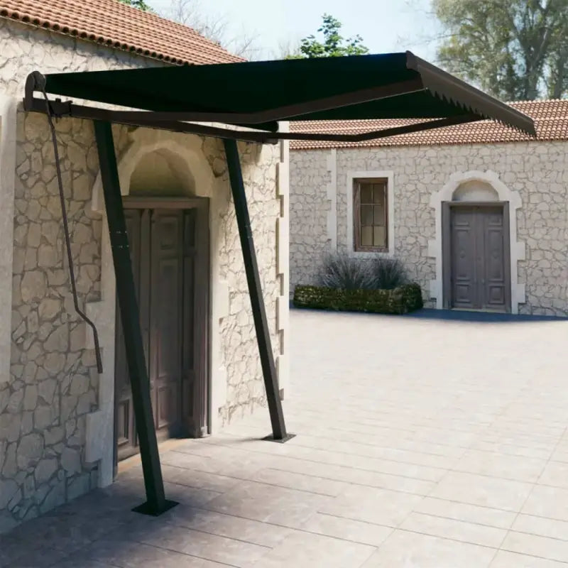 Uitbreidbare terrasluifel met gepoedercoat aluminium voor bescherming en koelte - Antraciet / 3 x 2.5 m / 1 - Zonwering