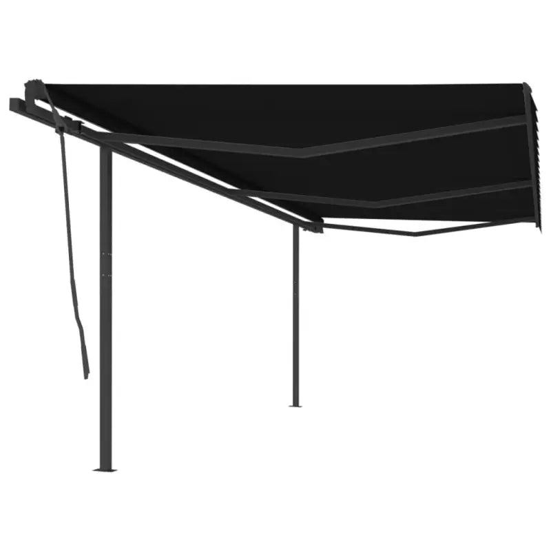 Uitbreidbare terrasluifel met gepoedercoat aluminium voor bescherming en koelte - Antraciet / 6 x 3.5 m / 1 - Zonwering