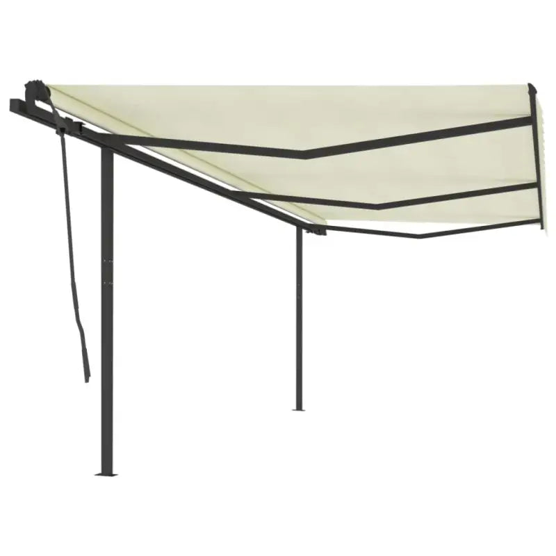 Uitbreidbare terrasluifel met gepoedercoat aluminium voor bescherming en koelte - Crème / 6 x 3.5 m / 1 - Zonwering