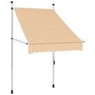 Uitrekbare zonwering voor raam terras en tuin in water- en weerbestendig polyester - Oranje en wit / 1 / 100 cm