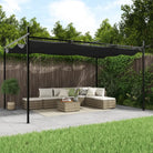 Uitschuifbaar dak Partytent en Prieël voor Buitenactiviteiten - Antraciet / 395 x 292 x 230 cm / 1 - Partytenten &