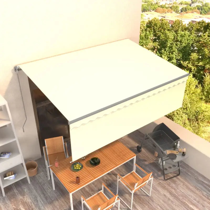 Uitschuifbare aluminium buitenluifel voor schaduw en koelte - Crème / 4 x 3 m / 1 - Zonwering
