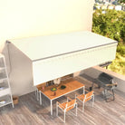 Uitschuifbare aluminium buitenluifel voor schaduw en koelte - crème / 6 x 3 m / 1 - Zonwering