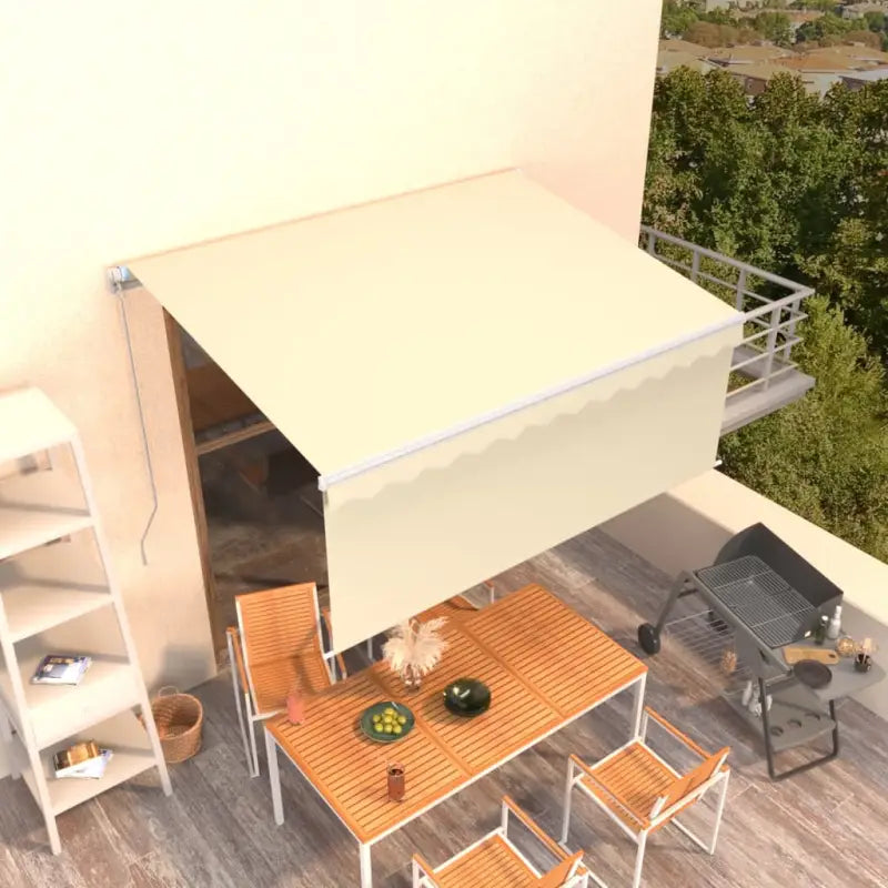 Uitschuifbare Buitenluifel met Aluminium Frame - Crème / 3 x 2.5 m / 1 - Zonwering