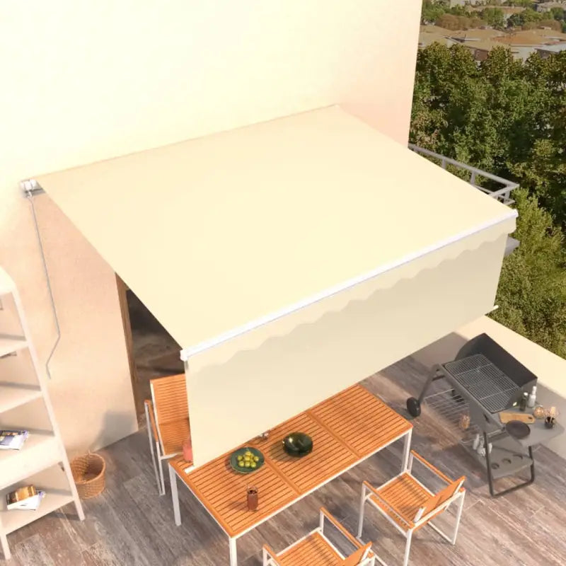 Uitschuifbare Buitenluifel met Aluminium Frame - Crème / 4.5 x 3 m / 1 - Zonwering