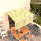 Uitschuifbare Buitenluifel met Aluminium Frame - Geel en wit / 3 x 2.5 m / 1 - Zonwering