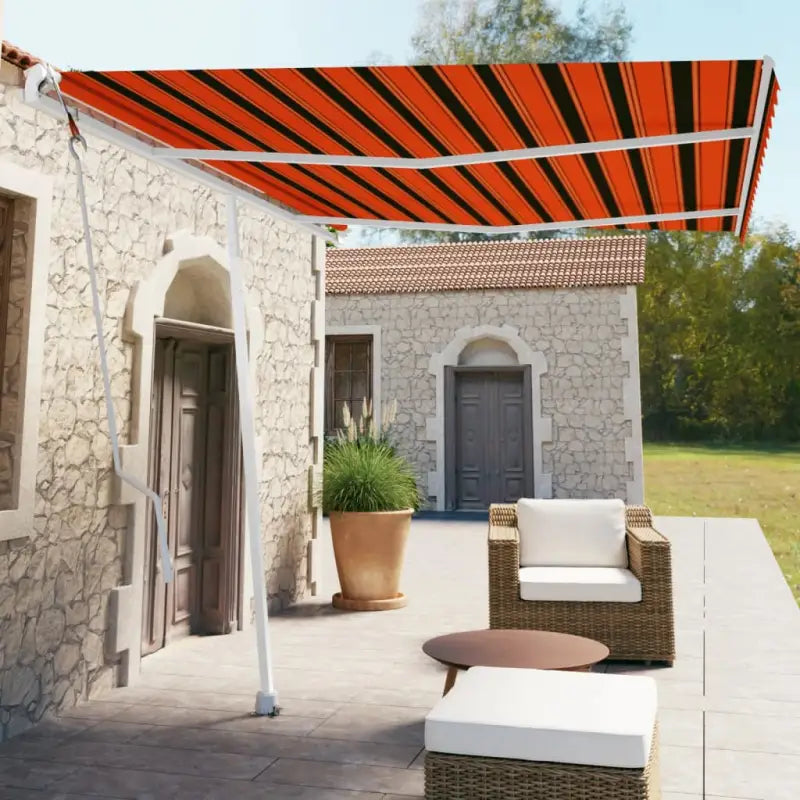 Uitschuifbare buitenluifel met gepoedercoat aluminium frame - Multikleur / 350 x 250 cm / 1 - Zonwering