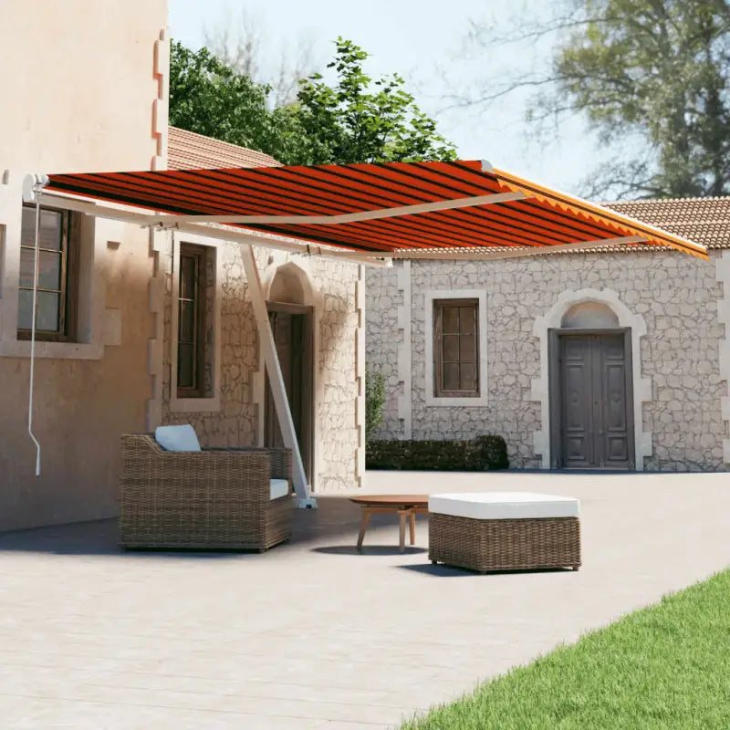Uitschuifbare buitenluifel met gepoedercoat aluminium frame - Multikleur / 500 x 300 cm / 1 - Zonwering