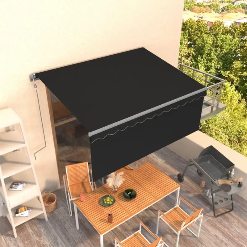 Uitschuifbare buitenluifel met roestvrij aluminium frame - Antraciet / 3 x 2.5 m / 1 - Zonwering