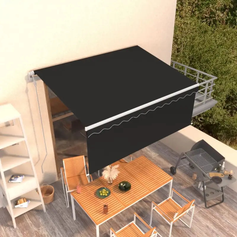 Uitschuifbare buitenluifel met roestvrij aluminium frame - Antraciet / 3 x 2.5 m / 1 - Zonwering