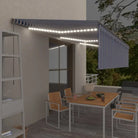 Uitschuifbare buitenluifel met roestvrij aluminium frame - Blauw en wit / 6 x 3 m / 1 - Zonwering