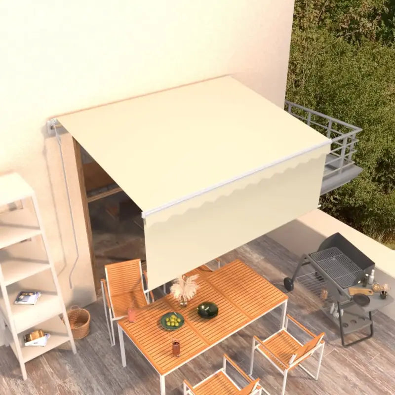 Uitschuifbare buitenluifel met roestvrij aluminium frame - Crème / 3.5 x 2.5 m / 1 - Zonwering