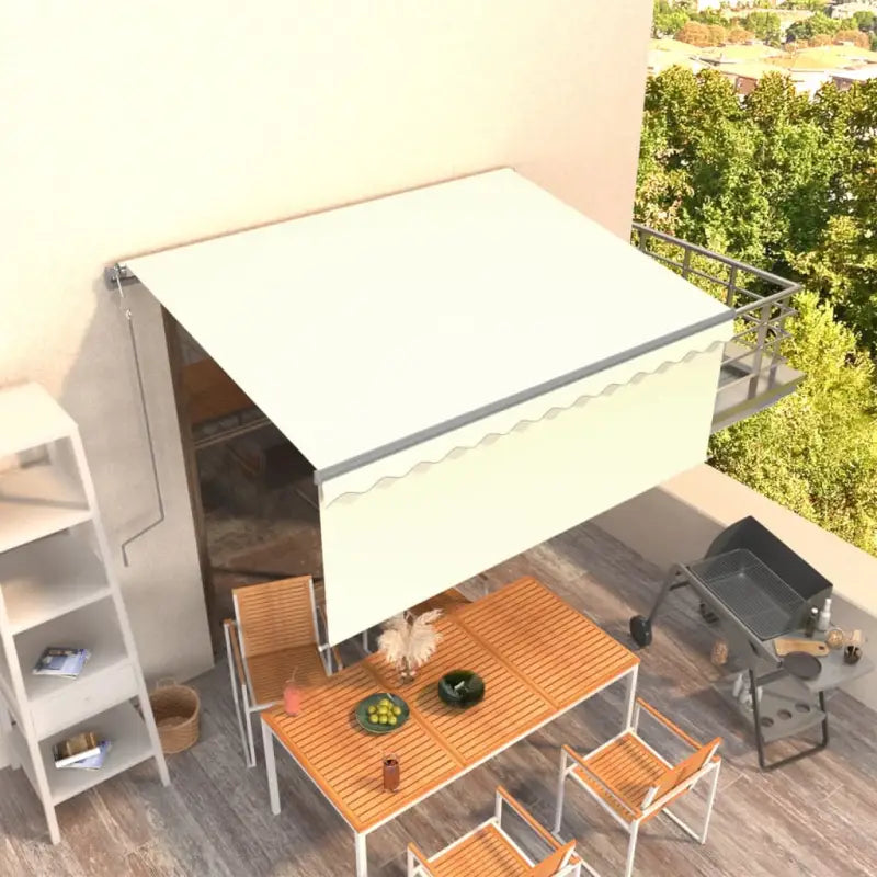 Uitschuifbare buitenluifel met roestvrij aluminium frame - Crème / 3 x 2.5 m / 1 - Zonwering