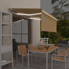 Uitschuifbare buitenluifel met roestvrij aluminium frame - Geel en wit / 3 x 2.5 m / 1 - Zonwering