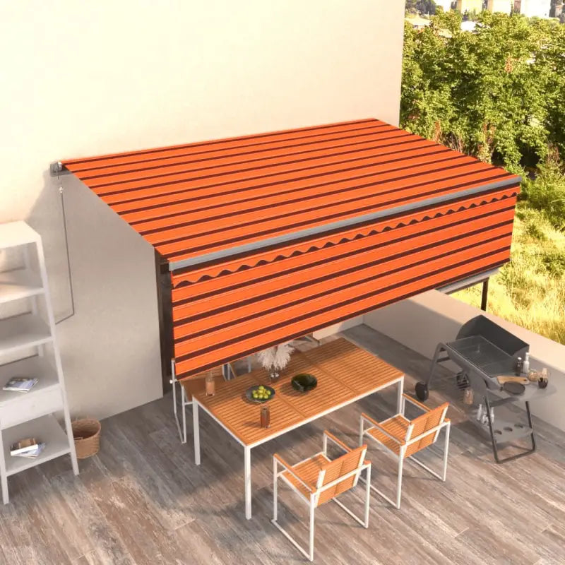 Uitschuifbare buitenluifel met roestvrij aluminium frame - Multikleur / 5 x 3 m / 1 - Zonwering