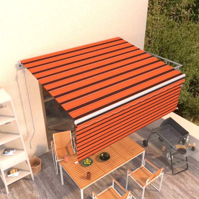 Uitschuifbare buitenluifel met roestvrij aluminium frame - Multikleur / 4.5 x 3 m / 1 - Zonwering