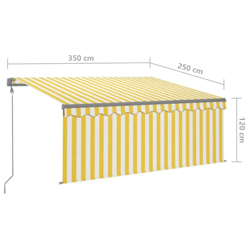 Uitschuifbare buitenluifel met roestvrij aluminium frame - Zonwering
