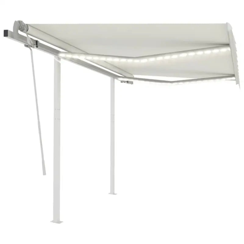 Uitschuifbare buitenluifel met stevig gepoedercoat aluminium frame - Crème / 3.5 x 2.5 m / 1 - Zonwering