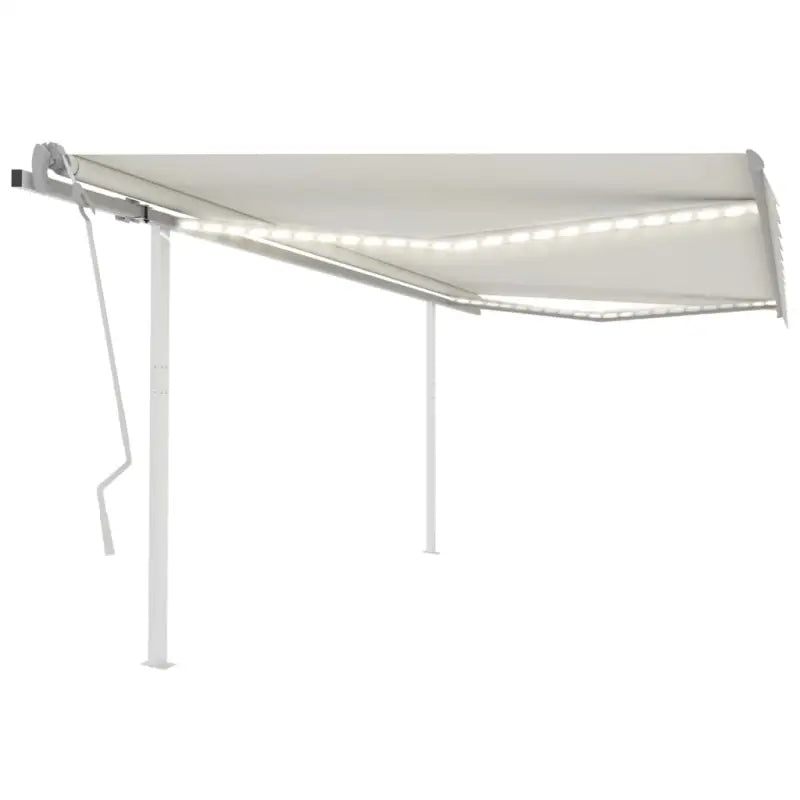 Uitschuifbare buitenluifel met stevig gepoedercoat aluminium frame - Crème / 4.5 x 3.5 m / 1 - Zonwering