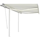Uitschuifbare buitenluifel met stevig gepoedercoat aluminium frame - Crème / 3 x 2.5 m / 1 - Zonwering