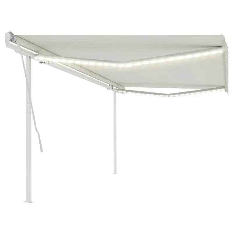 Uitschuifbare buitenluifel met stevig gepoedercoat aluminium frame - Crème / 5 x 3.5 m / 1 - Zonwering