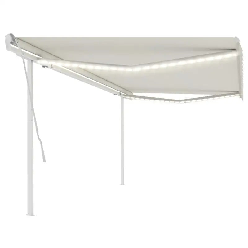 Uitschuifbare buitenluifel met stevig gepoedercoat aluminium frame - Crème / 5 x 3 m / 1 - Zonwering