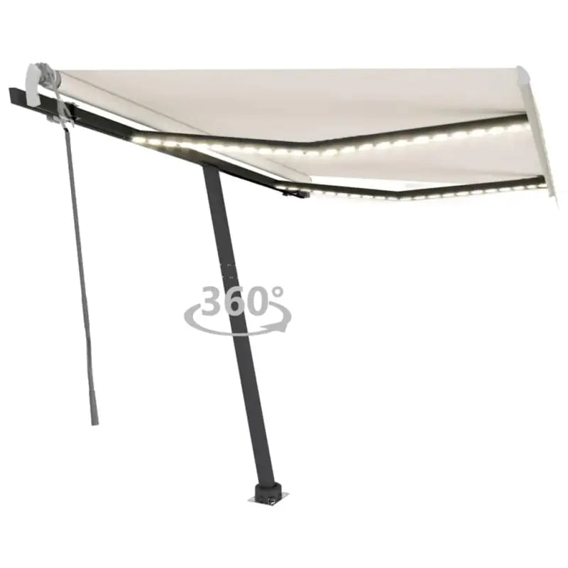 Uitschuifbare buitenluifel van gepoedercoat aluminium voor schaduw - Crème / 300 x 250 cm / 1 - Zonwering