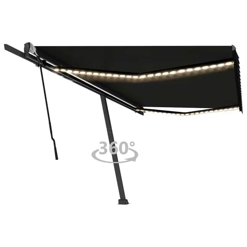 Uitschuifbare buitenluifel van gepoedercoat aluminium voor schaduw - Antraciet / 500 x 300 cm / 1 - Zonwering