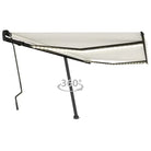 Uitschuifbare buitenluifel van gepoedercoat aluminium voor schaduw - Crème / 400 x 300 cm / 1 - Zonwering