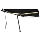 Uitschuifbare buitenluifel van gepoedercoat aluminium voor schaduw - Antraciet / 450 x 300 cm / 1 - Zonwering