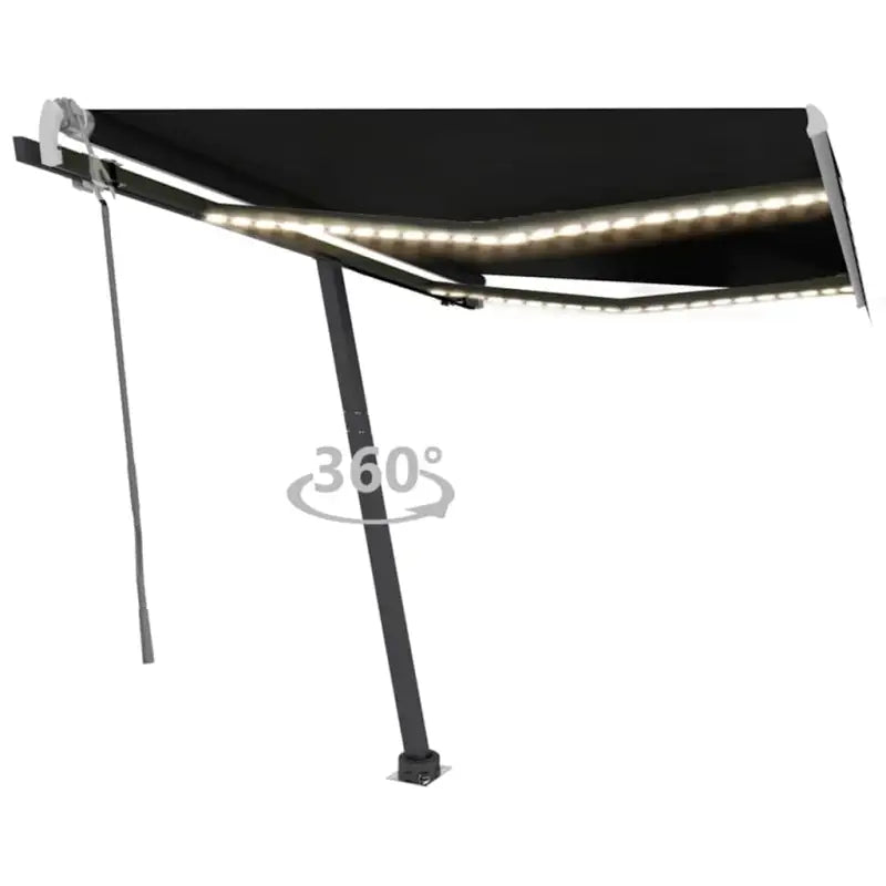 Uitschuifbare buitenluifel van gepoedercoat aluminium voor schaduw - Antraciet / 300 x 250 cm / 1 - Zonwering