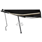 Uitschuifbare buitenluifel van gepoedercoat aluminium voor schaduw - Antraciet / 400 x 300 cm / 1 - Zonwering
