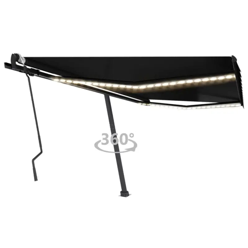 Uitschuifbare buitenluifel van gepoedercoat aluminium voor schaduw - Antraciet / 400 x 300 cm / 1 - Zonwering