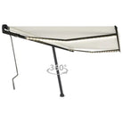 Uitschuifbare buitenluifel van gepoedercoat aluminium voor schaduw - Crème / 400 x 350 cm / 1 - Zonwering