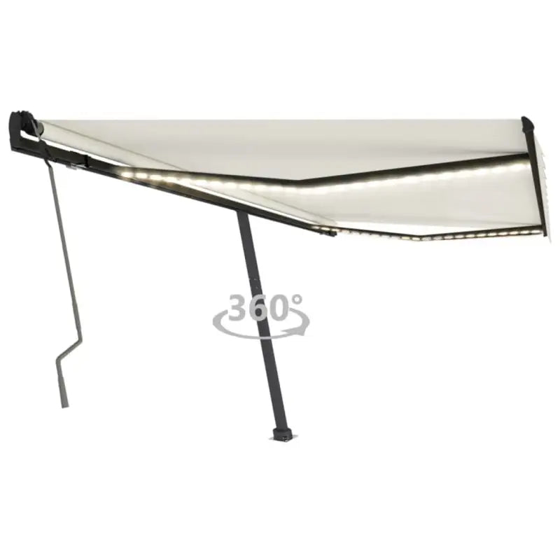 Uitschuifbare buitenluifel van gepoedercoat aluminium voor schaduw - Crème / 400 x 350 cm / 1 - Zonwering