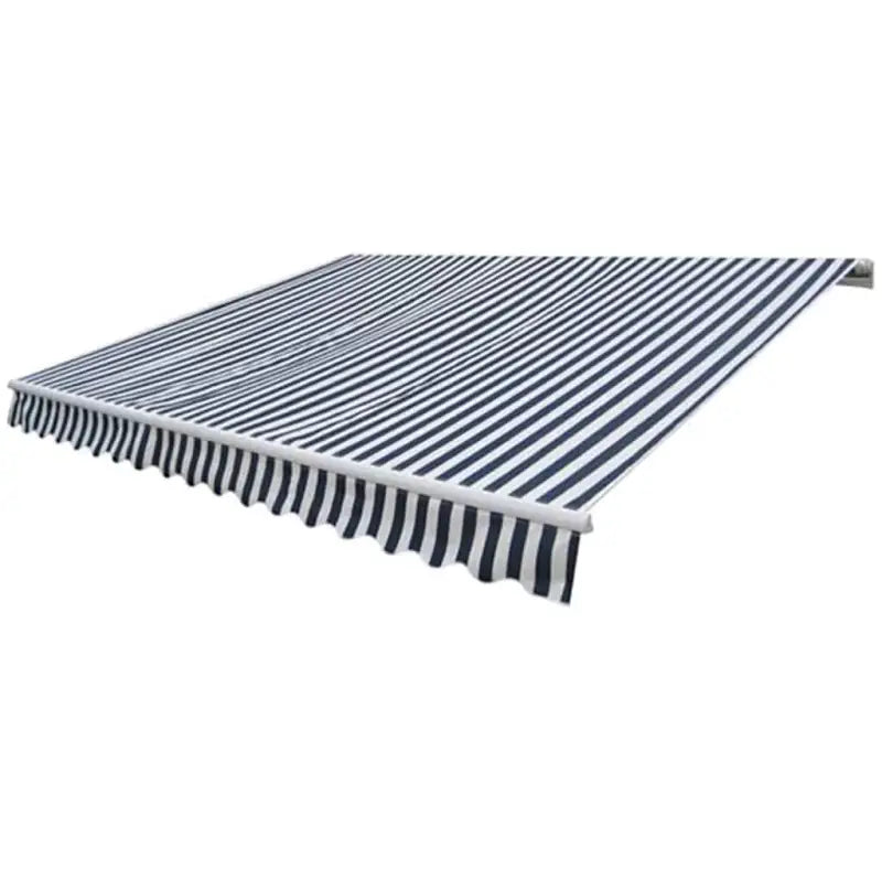 Uitschuifbare luifel met aluminium frame en bewegende onderdelen - Blauw en wit / 400 cm / 1 - Zonwering