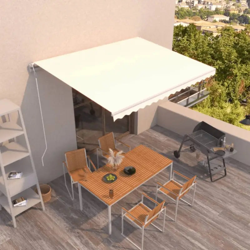 Uitschuifbare luifel met gepoedercoat aluminium frame voor buitenruimte - Crème / 400 x 350 cm / 1 - Zonwering