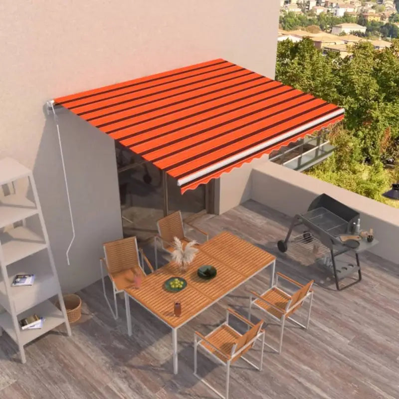 Uitschuifbare luifel met gepoedercoat aluminium frame voor buitenruimte - Multikleur / 450 x 350 cm / 1 - Zonwering