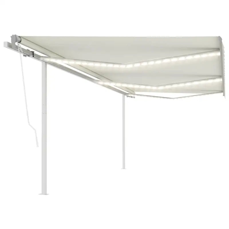 Uitschuifbare luifel met gepoedercoat aluminium frame automatisch - Crème / 6 x 3.5 m / 1 - Zonwering