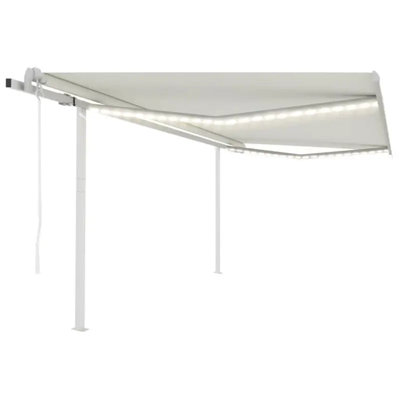 Uitschuifbare luifel met gepoedercoat aluminium frame automatisch - Crème / 4 x 3.5 m / 1 - Zonwering