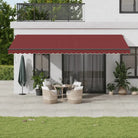 Uitschuifbare luifel met gepoedercoat aluminium frame voor koelte buiten - Bordeauxrood / 600 x 350 cm / 1 - Zonwering