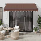 Uitschuifbare luifel met gepoedercoat aluminium frame voor koelte buiten - Bruin / 300 x 250 cm / 1 - Zonwering