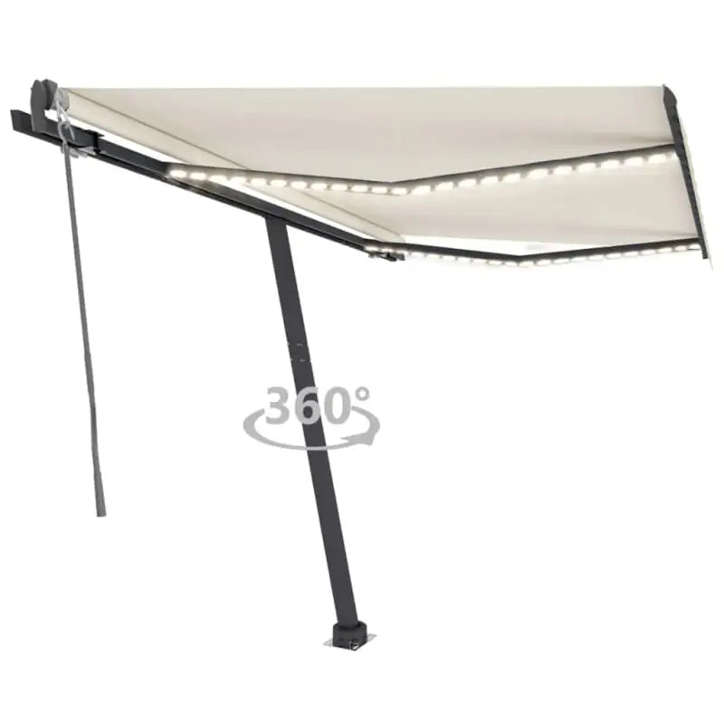 Uitschuifbare luifel met gepoedercoat aluminium voor buitenplezier - Crème / 300 x 250 cm / 1 - Zonwering